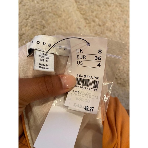 Topshop Wide Leg Tie Waist Jumpsuit - Picture 11 of 11